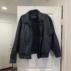 Pierre Cardin Black Genuine Leather Jacket